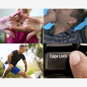 Stretching Caps Lock Template   Neck Stretch, Knuckles Crack, Knee Stretch   Crier énerver Hurler Gueuler